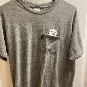 Like new ripndip middle finger cat tee